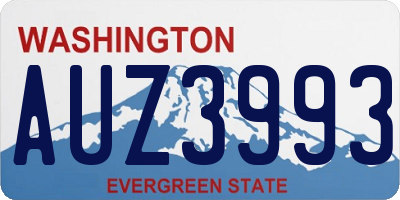 WA license plate AUZ3993