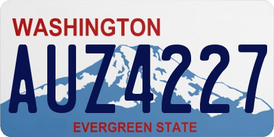 WA license plate AUZ4227