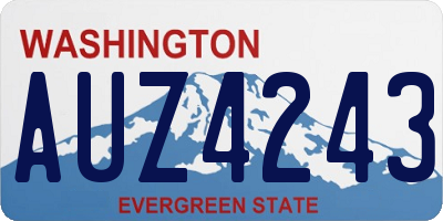 WA license plate AUZ4243