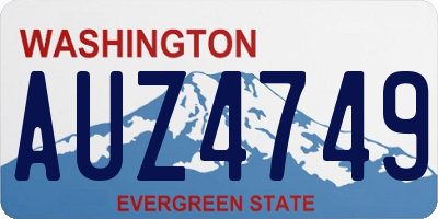 WA license plate AUZ4749
