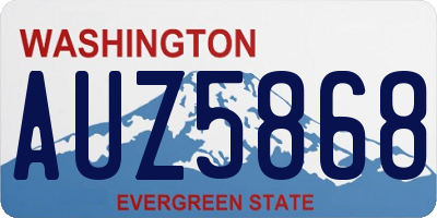 WA license plate AUZ5868