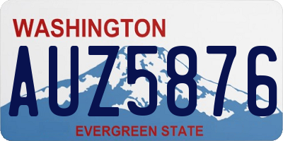 WA license plate AUZ5876