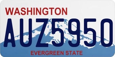 WA license plate AUZ5950