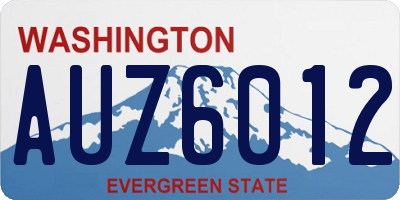 WA license plate AUZ6012