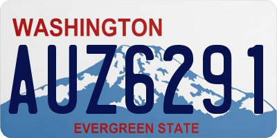 WA license plate AUZ6291