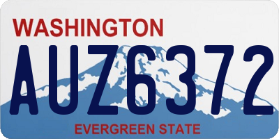 WA license plate AUZ6372