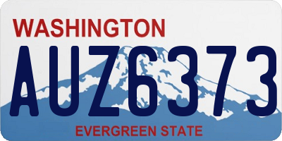 WA license plate AUZ6373