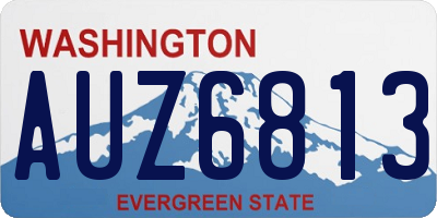 WA license plate AUZ6813