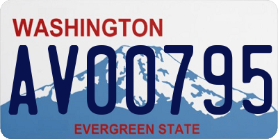 WA license plate AV00795