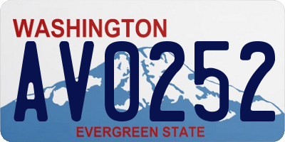 WA license plate AV0252