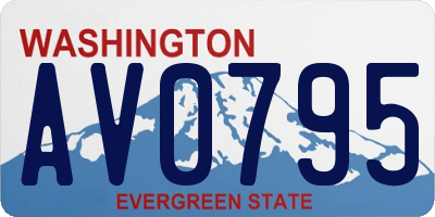 WA license plate AV0795