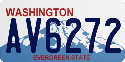 WA license plate AV6272