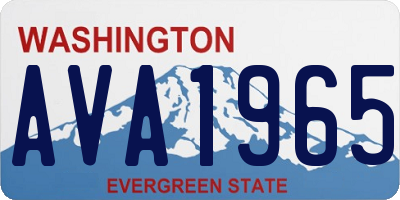 WA license plate AVA1965