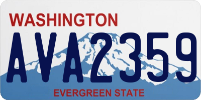 WA license plate AVA2359