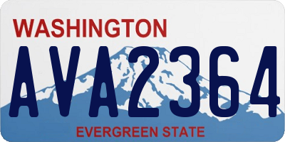 WA license plate AVA2364