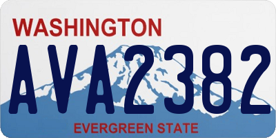WA license plate AVA2382