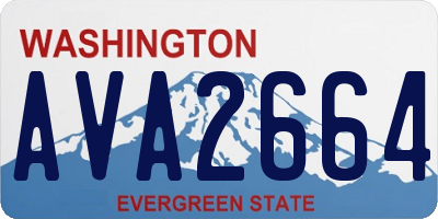 WA license plate AVA2664