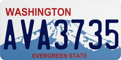 WA license plate AVA3735