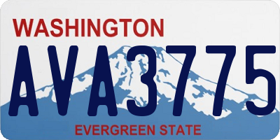WA license plate AVA3775