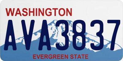 WA license plate AVA3837