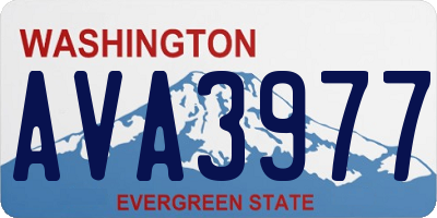 WA license plate AVA3977