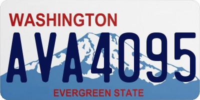 WA license plate AVA4095