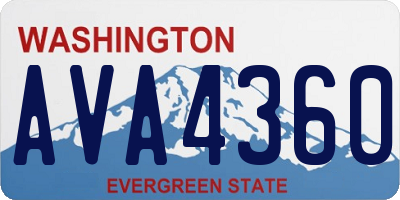 WA license plate AVA4360