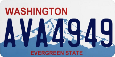WA license plate AVA4949