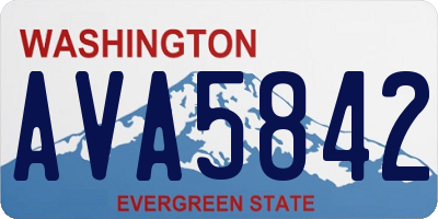 WA license plate AVA5842