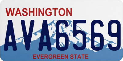 WA license plate AVA6569