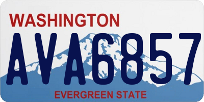 WA license plate AVA6857
