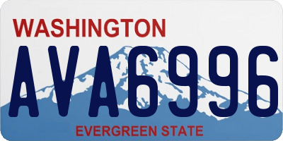WA license plate AVA6996