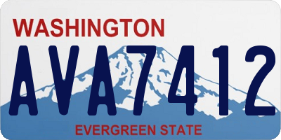 WA license plate AVA7412
