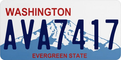 WA license plate AVA7417
