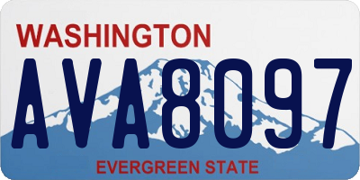 WA license plate AVA8097