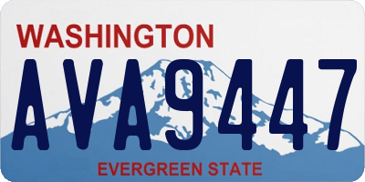WA license plate AVA9447