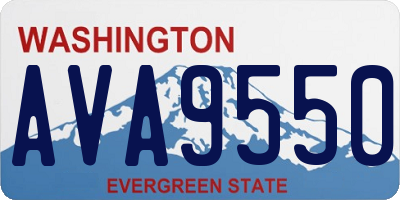 WA license plate AVA9550