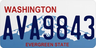 WA license plate AVA9843