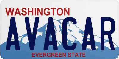 WA license plate AVACAR