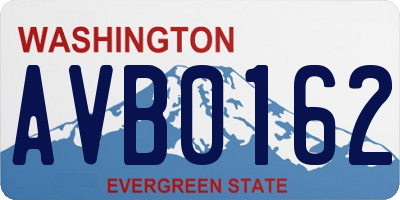 WA license plate AVB0162