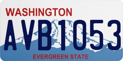 WA license plate AVB1053