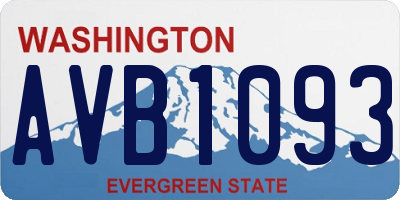 WA license plate AVB1093