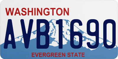 WA license plate AVB1690