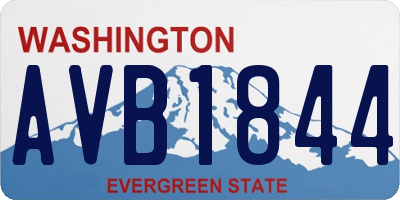 WA license plate AVB1844