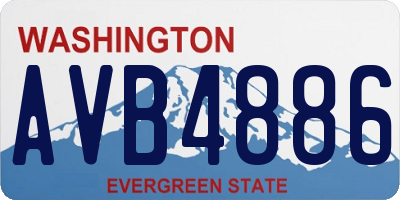 WA license plate AVB4886