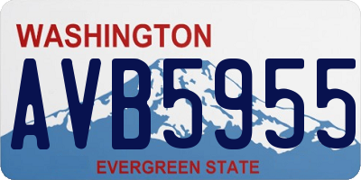 WA license plate AVB5955