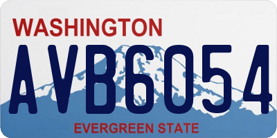 WA license plate AVB6054