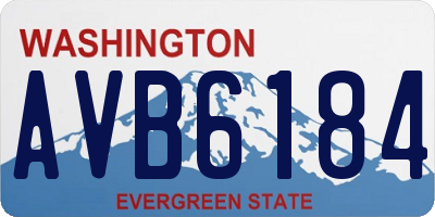 WA license plate AVB6184