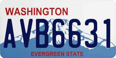 WA license plate AVB6631