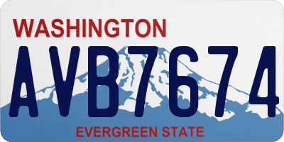 WA license plate AVB7674